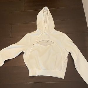 ADIKA WHITE CUT OUT SWEATSHIRT